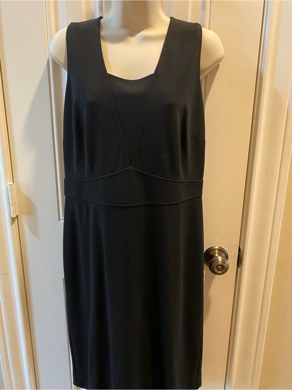 Talbots Black Sleeveless Shift Dress